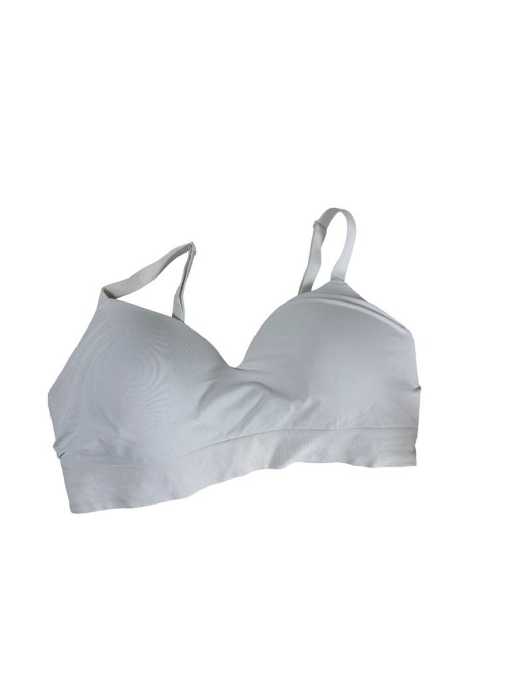 Truekind Womens White Wireless 3XL Bra With Adjustable Straps Hook Closure